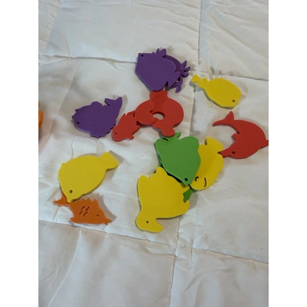 Little Tikes Bath Time Foam Letters  Numbers Animals Sticks to Tub 45+ Pieces